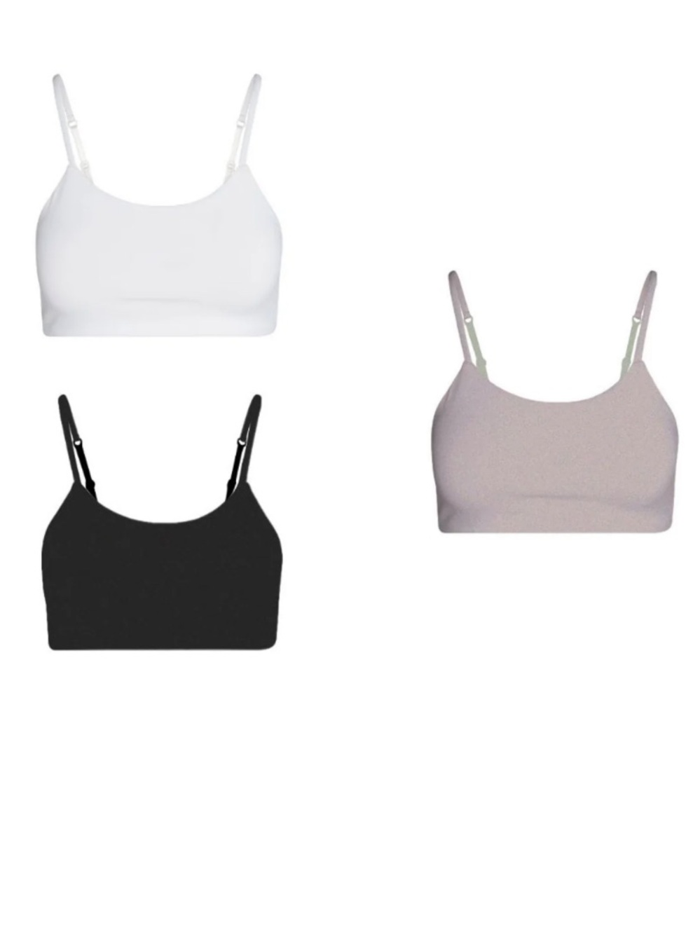 Bleuet - Bleum Petal Bra Bundle - White, Black, Light Pink
